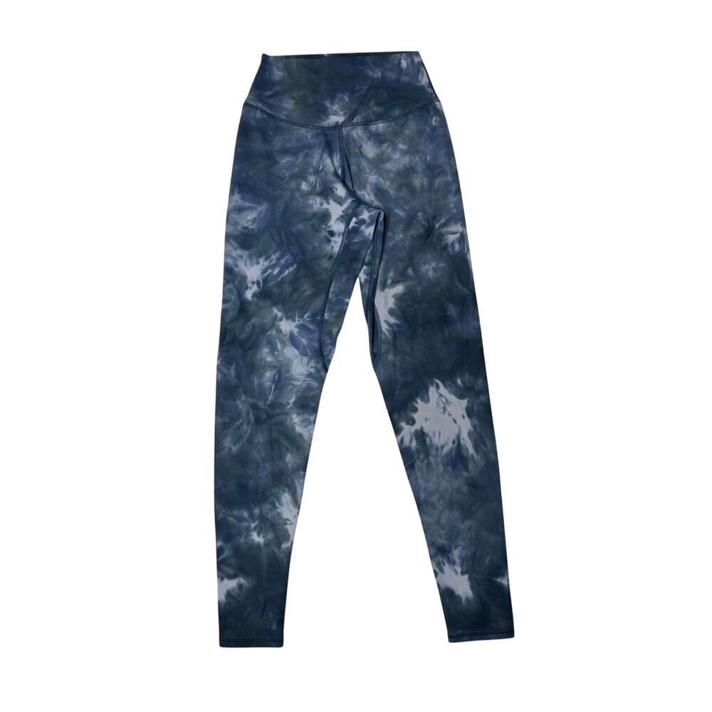 Kamo Fitness Navy Tie Dye Leggings High Waist Squat Proof Small